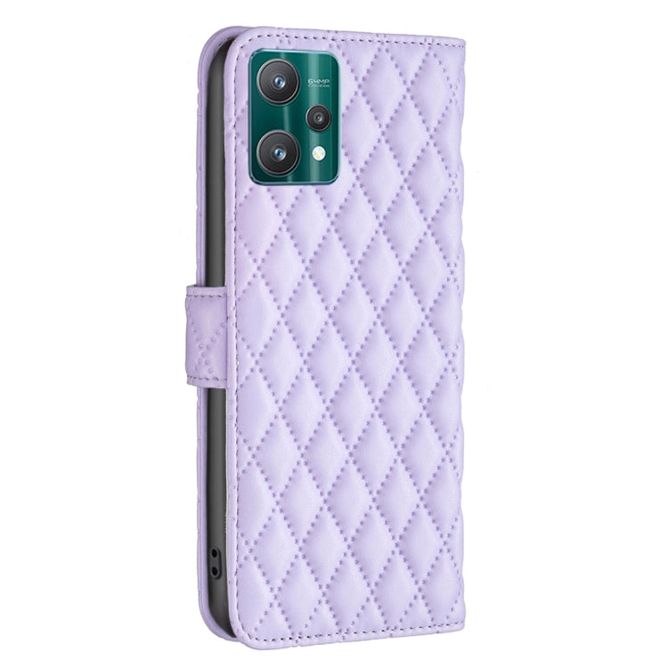 For OPPO Realme 9 Pro Diamond Lattice Wallet Leather Flip Phone Case