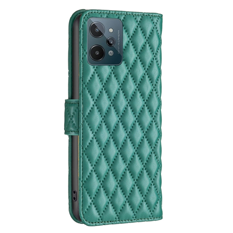 For OPPO Realme C31 Diamond Lattice Wallet Leather Flip Phone Case