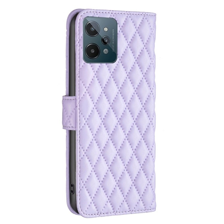 For OPPO Realme C31 Diamond Lattice Wallet Leather Flip Phone Case