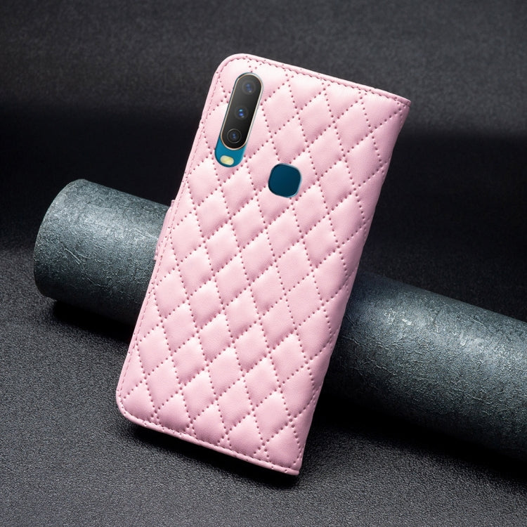 For vivo Y11 / Y15 / Y12 / Y17 Diamond Lattice Wallet Leather Flip Phone Case