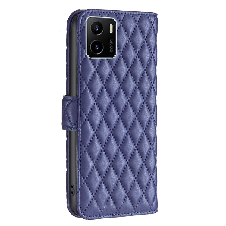 For vivo Y15s Diamond Lattice Wallet Leather Flip Phone Case
