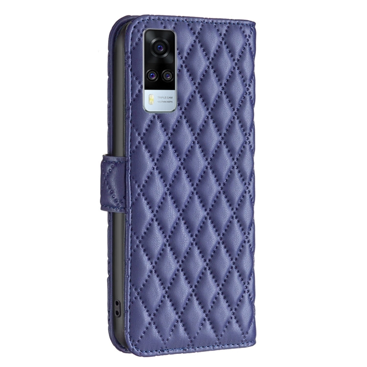 For vivo Y51 2020 / Y51a / Y51s Diamond Lattice Wallet Leather Flip Phone Case