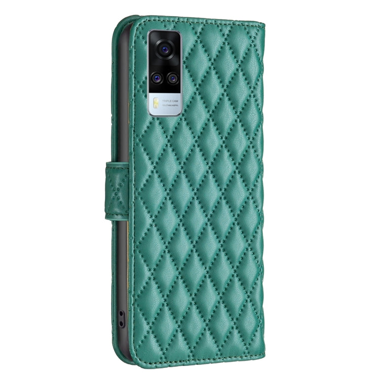 For vivo Y51 2020 / Y51a / Y51s Diamond Lattice Wallet Leather Flip Phone Case
