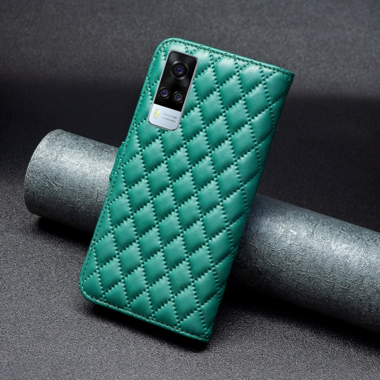 For vivo Y51 2020 / Y51a / Y51s Diamond Lattice Wallet Leather Flip Phone Case