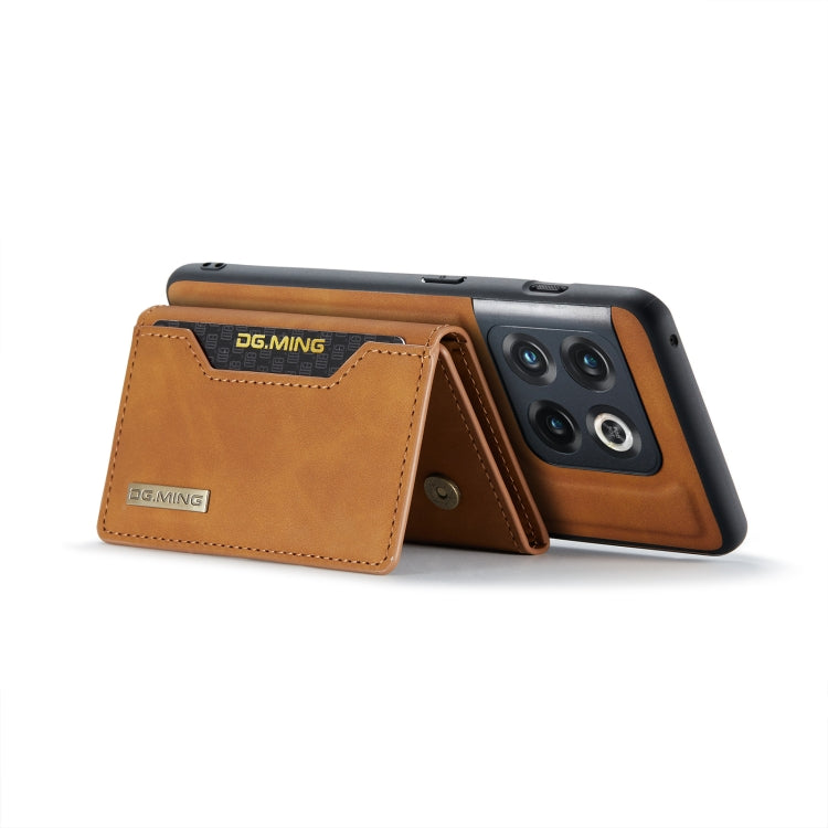 For OnePlus 10 Pro DG.MING M2 Series 3-Fold Multi Card Bag Phone Case