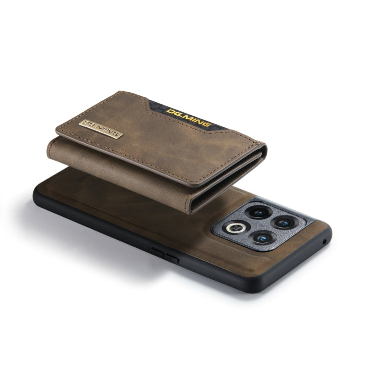 For OnePlus 10 Pro DG.MING M2 Series 3-Fold Multi Card Bag Phone Case