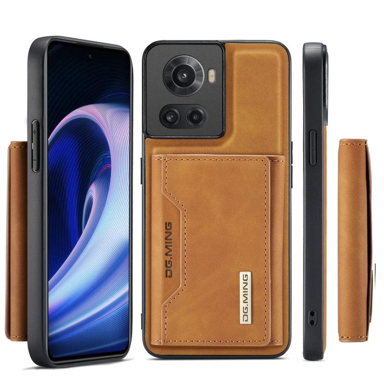 For OnePlus Ace/10R DG.MING M2 Series 3-Fold Multi Card Bag Phone Case