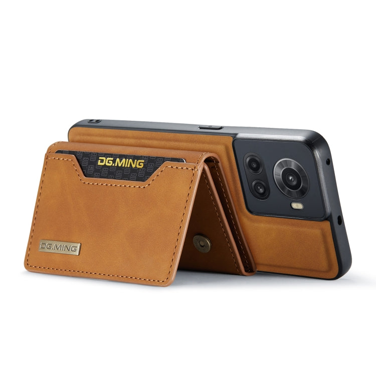 For OnePlus Ace/10R DG.MING M2 Series 3-Fold Multi Card Bag Phone Case