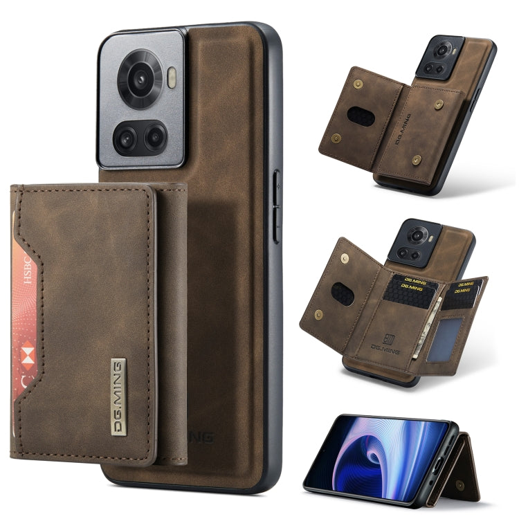 For OnePlus Ace/10R DG.MING M2 Series 3-Fold Multi Card Bag Phone Case