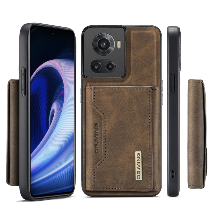 For OnePlus Ace/10R DG.MING M2 Series 3-Fold Multi Card Bag Phone Case