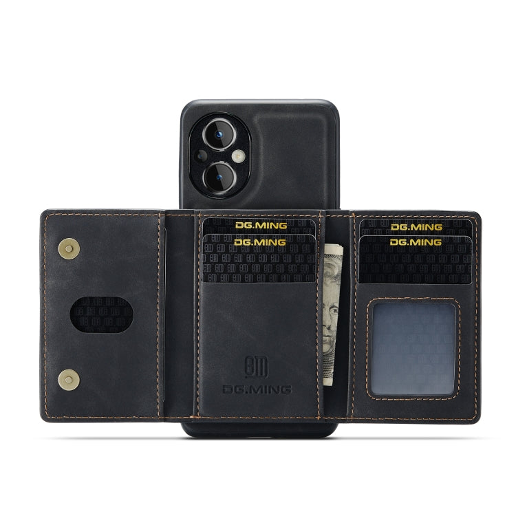 For OnePlus Nord N20 5G DG.MING M2 Series 3-Fold Multi Card Bag Phone Case