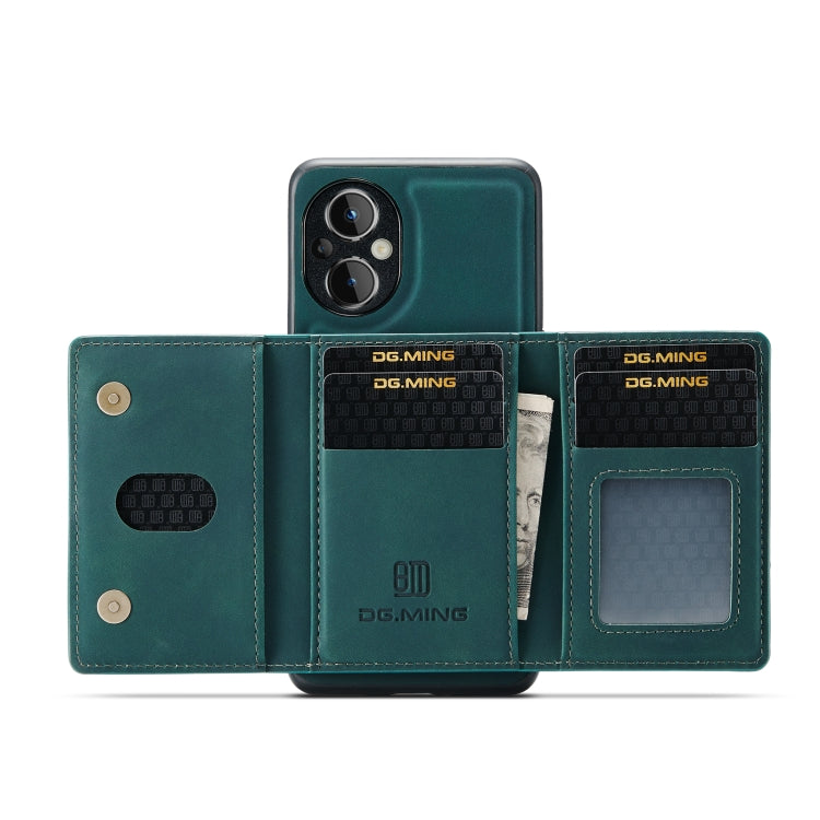 For OnePlus Nord N20 5G DG.MING M2 Series 3-Fold Multi Card Bag Phone Case