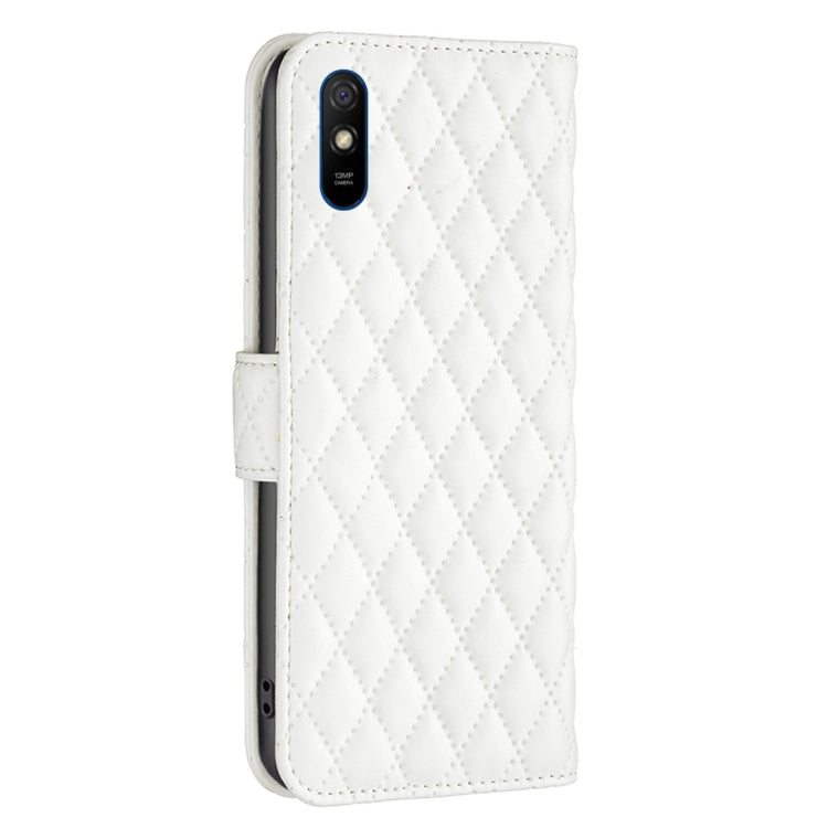 For Xiaomi Redmi 9A Diamond Lattice Wallet Leather Flip Phone Case