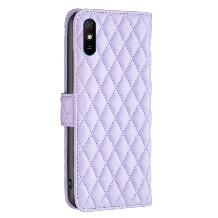 For Xiaomi Redmi 9A Diamond Lattice Wallet Leather Flip Phone Case