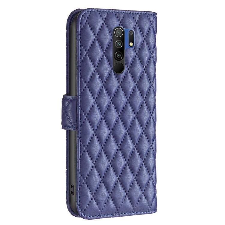 For Xiaomi Redmi 9 Diamond Lattice Wallet Leather Flip Phone Case