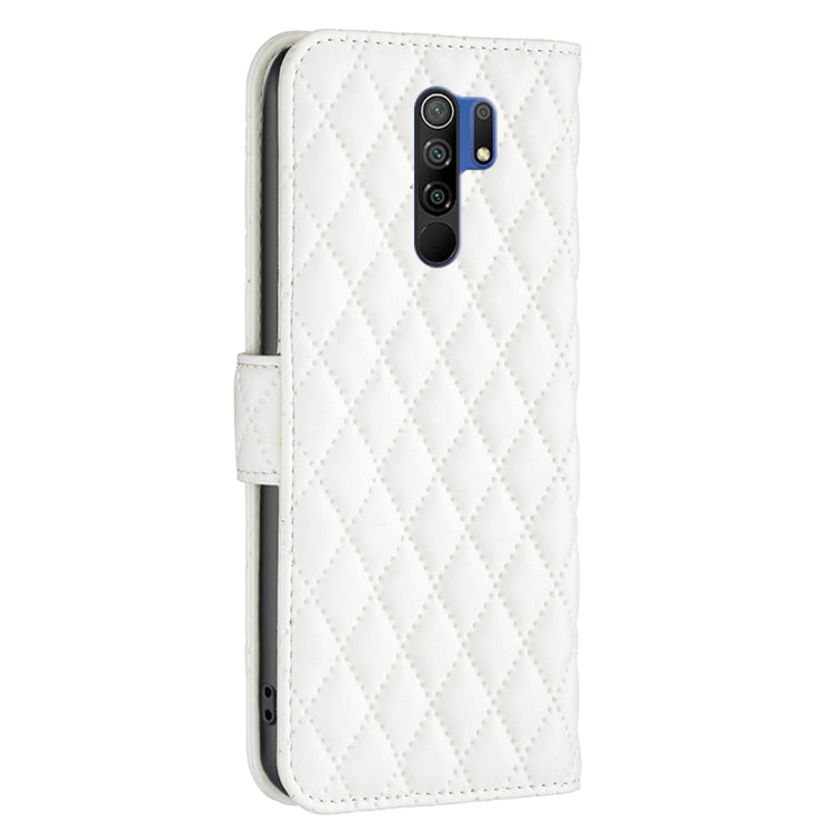 For Xiaomi Redmi 9 Diamond Lattice Wallet Leather Flip Phone Case