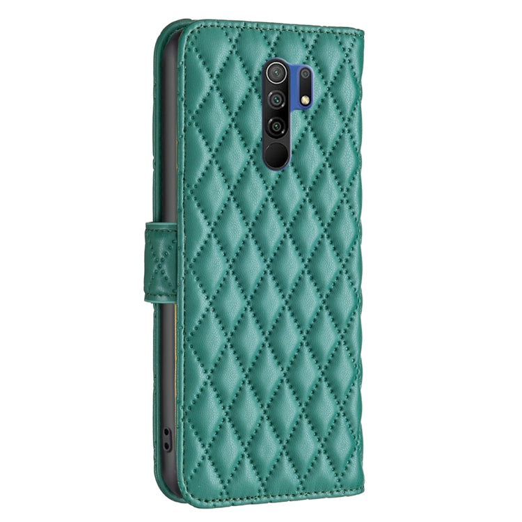 For Xiaomi Redmi 9 Diamond Lattice Wallet Leather Flip Phone Case