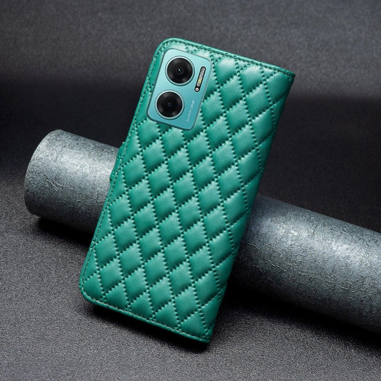 For Xiaomi Redmi 10 5G / Note 11E Diamond Lattice Wallet Leather Flip Phone Case