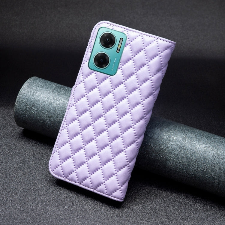 For Xiaomi Redmi 10 5G / Note 11E Diamond Lattice Wallet Leather Flip Phone Case