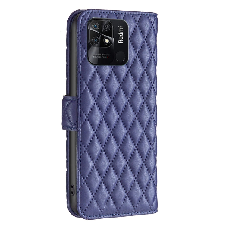 For Xiaomi Redmi 10C Diamond Lattice Wallet Leather Flip Phone Case