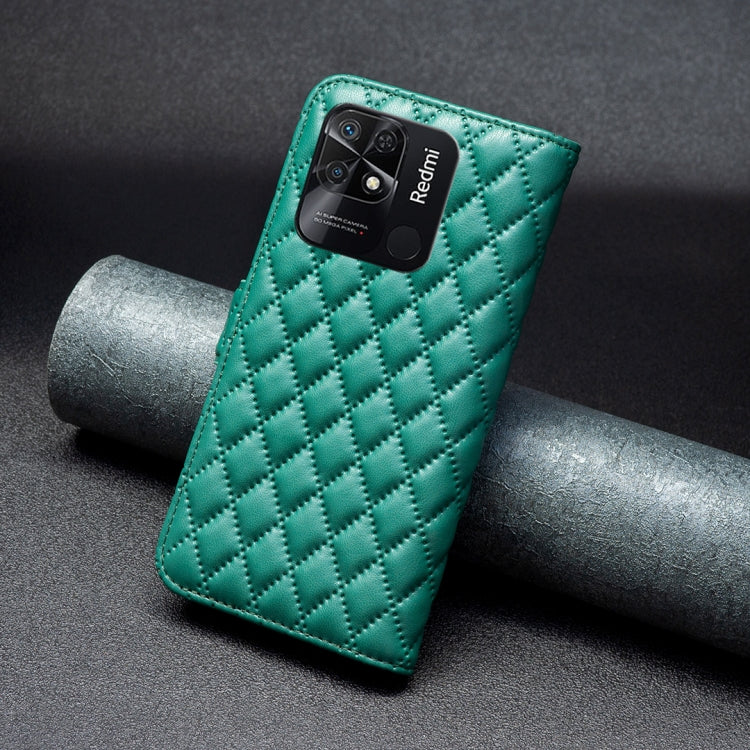 For Xiaomi Redmi 10C Diamond Lattice Wallet Leather Flip Phone Case