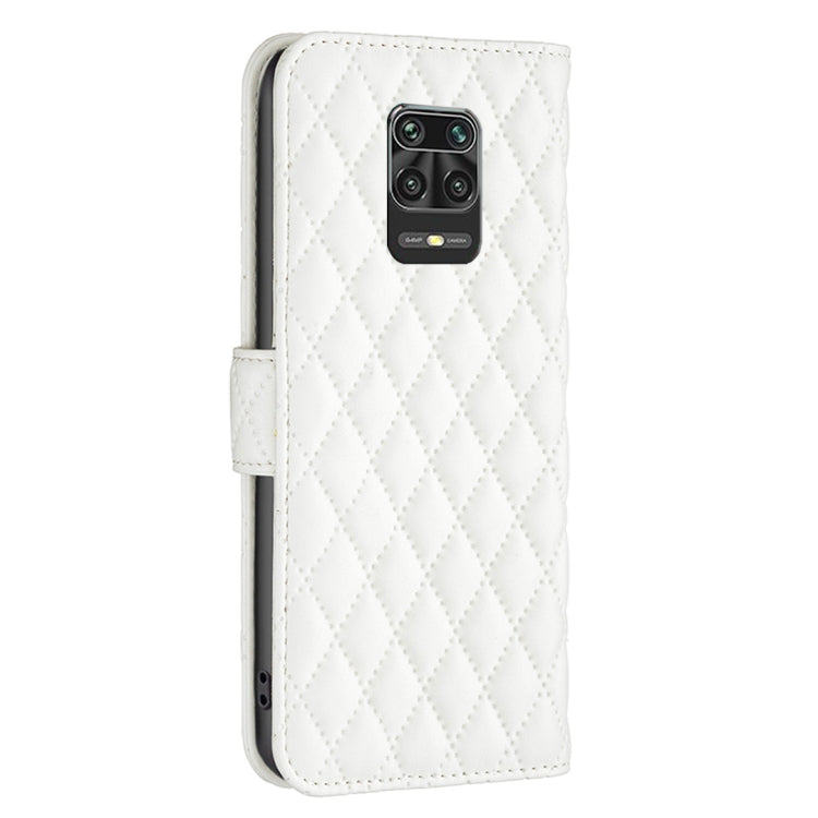 For Xiaomi Redmi Note 9 Pro Max Diamond Lattice Wallet Leather Flip Phone Case