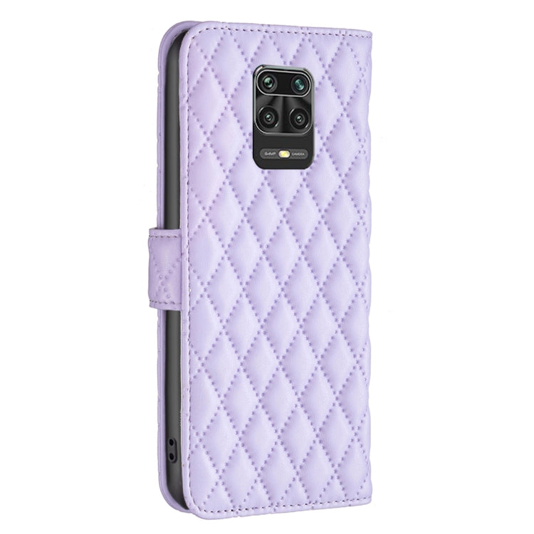 For Xiaomi Redmi Note 9 Pro Max Diamond Lattice Wallet Leather Flip Phone Case