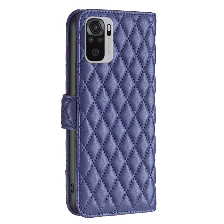 For Xiaomi Redmi Note 10 4G / 10S Diamond Lattice Wallet Leather Flip Phone Case