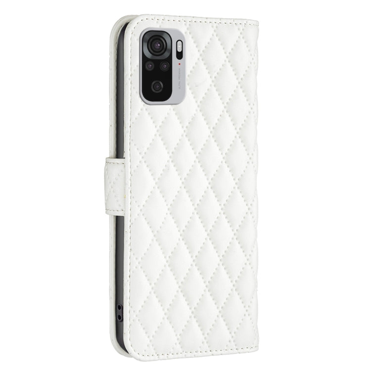 For Xiaomi Redmi Note 10 4G / 10S Diamond Lattice Wallet Leather Flip Phone Case