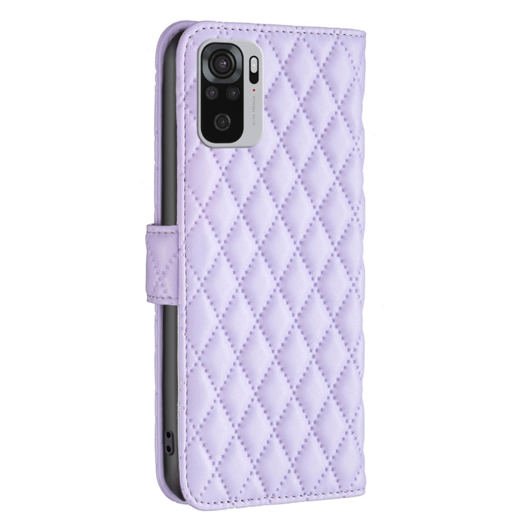 For Xiaomi Redmi Note 10 4G / 10S Diamond Lattice Wallet Leather Flip Phone Case