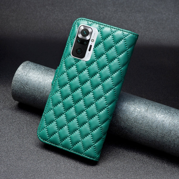 For Xiaomi Redmi Note 10 Pro/10 Pro Max Diamond Lattice Wallet Leather Flip Phone Case