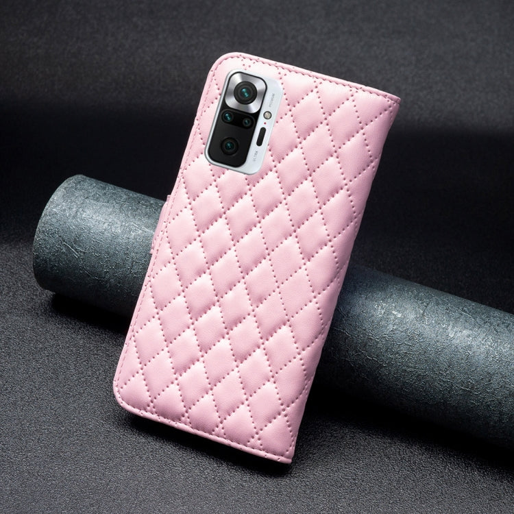 For Xiaomi Redmi Note 10 Pro/10 Pro Max Diamond Lattice Wallet Leather Flip Phone Case