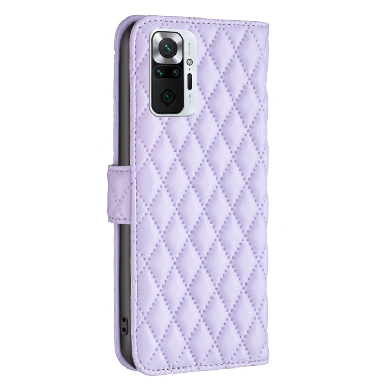 For Xiaomi Redmi Note 10 Pro/10 Pro Max Diamond Lattice Wallet Leather Flip Phone Case
