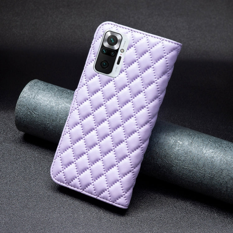 For Xiaomi Redmi Note 10 Pro/10 Pro Max Diamond Lattice Wallet Leather Flip Phone Case