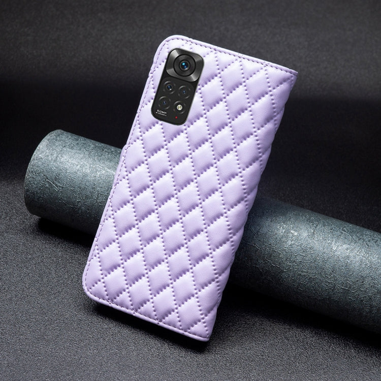 For Xiaomi Redmi Note 11 / 11S Global Diamond Lattice Wallet Leather Flip Phone Case