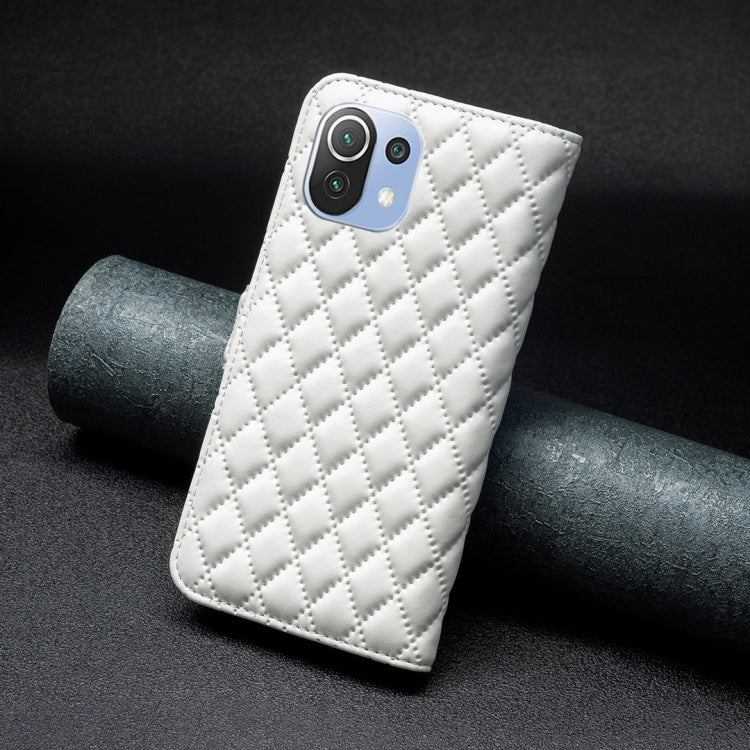 For Xiaomi Mi 11 Lite Diamond Lattice Wallet Leather Flip Phone Case