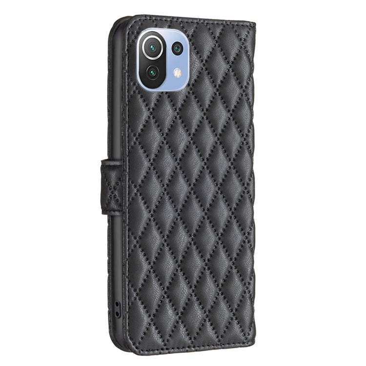 For Xiaomi Mi 11 Lite Diamond Lattice Wallet Leather Flip Phone Case