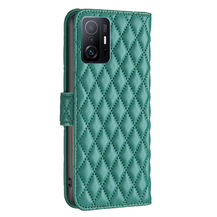 For Xiaomi 11T / 11T Pro Diamond Lattice Wallet Leather Flip Phone Case