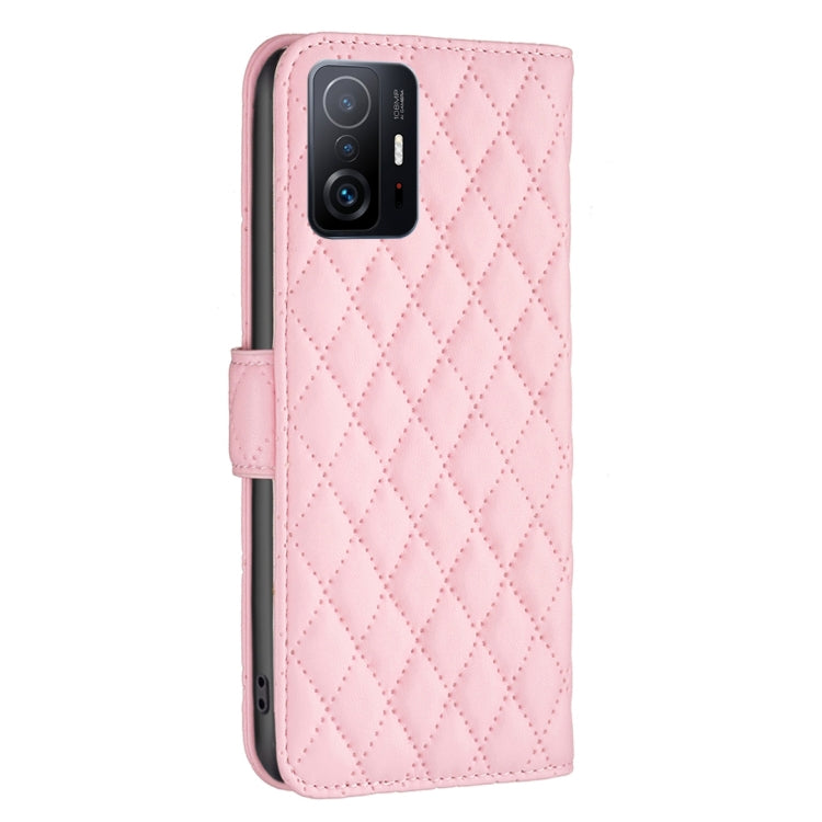 For Xiaomi 11T / 11T Pro Diamond Lattice Wallet Leather Flip Phone Case