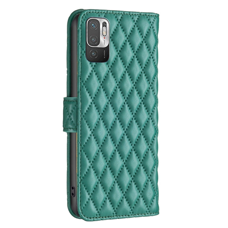 For Xiaomi Poco M3 Pro/Redmi Note 10 5G/10T 5G Diamond Lattice Wallet Leather Flip Phone Case