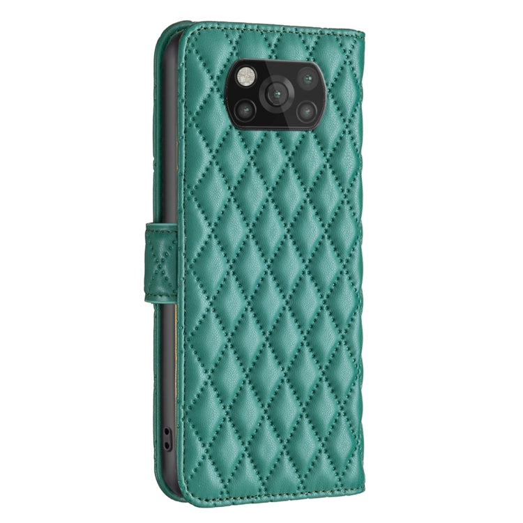 For Xiaomi Poco X3 / X3 NFC Diamond Lattice Wallet Leather Flip Phone Case