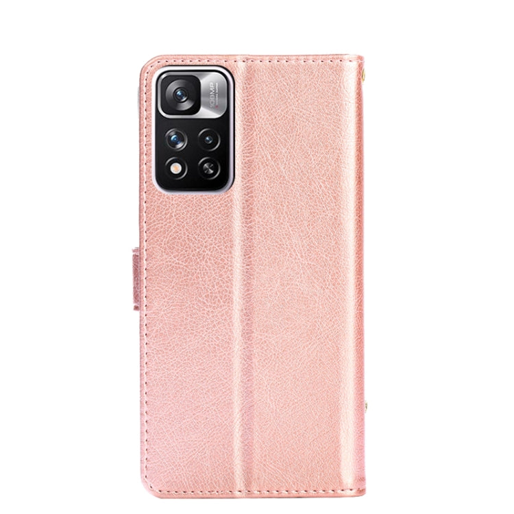 For Xiaomi Redmi Note 11 Pro 5G/Note 11 Pro+ 5G Zipper Bag PU + TPU Horizontal Flip Leather Phone Case