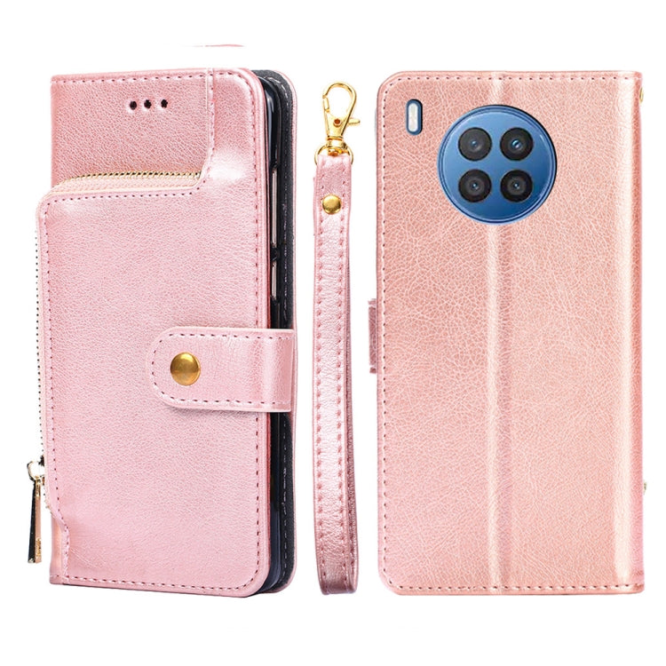 For Huawei nova 8i Zipper Bag PU + TPU Horizontal Flip Leather Phone Case