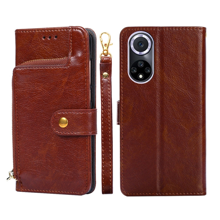 For Huawei nova 9 Zipper Bag PU + TPU Horizontal Flip Leather Phone Case