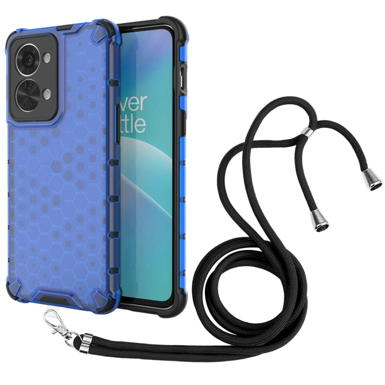 For OnePlus Nord 2T 5G Lanyard Honeycomb Phone Case