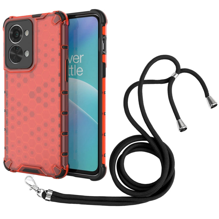 For OnePlus Nord 2T 5G Lanyard Honeycomb Phone Case