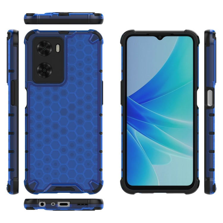 For OPPO A57 4G Global Lanyard Honeycomb Phone Case