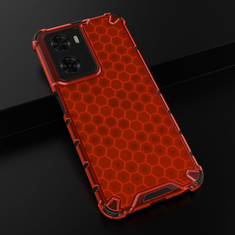 For OPPO A57 4G Global Lanyard Honeycomb Phone Case