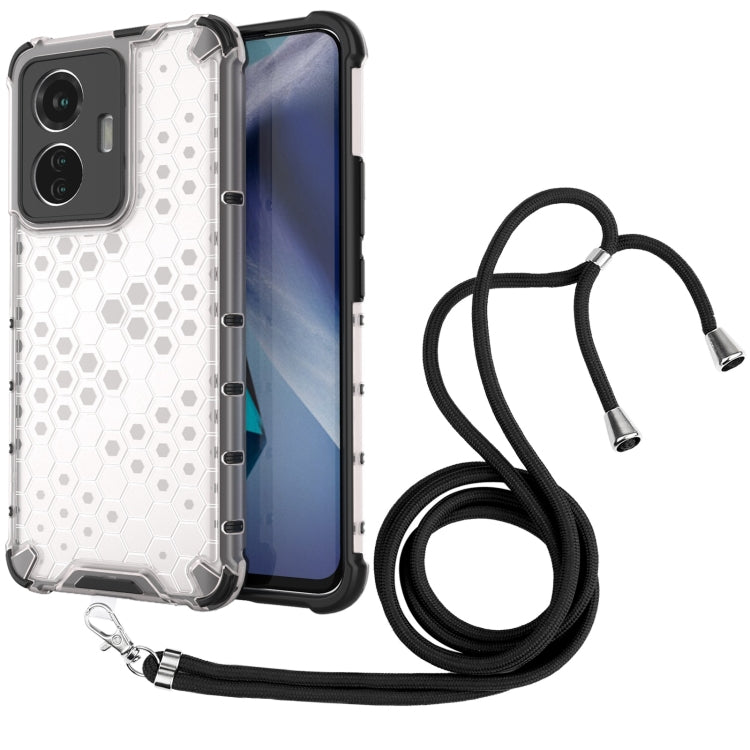 For vivo T1 44W Lanyard Honeycomb Phone Case