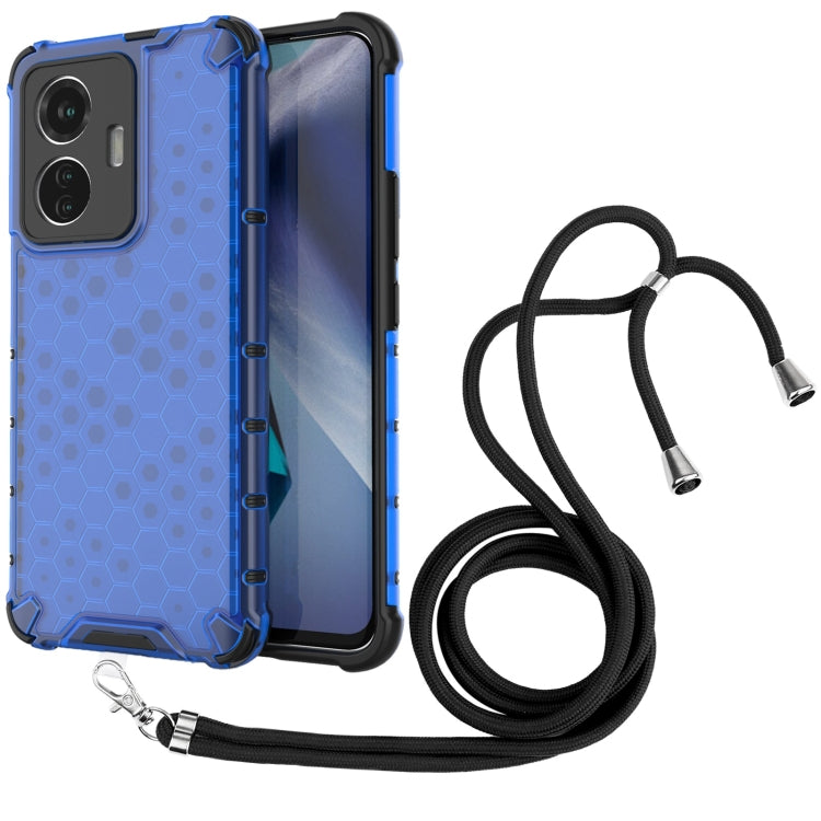 For vivo T1 44W Lanyard Honeycomb Phone Case
